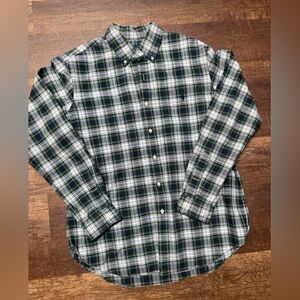Ralph Lauren Green, Navy & White Plaid Button-Down Shirt